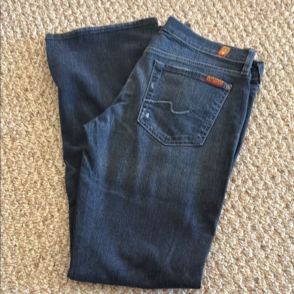 7 For All Mankind Women's Boot Cut Jeans - Dark Blue